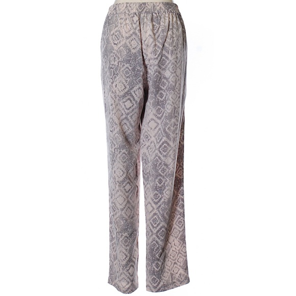 Harlowe & Graham Pants Gray Beige Snake Print M - Picture 8 of 8